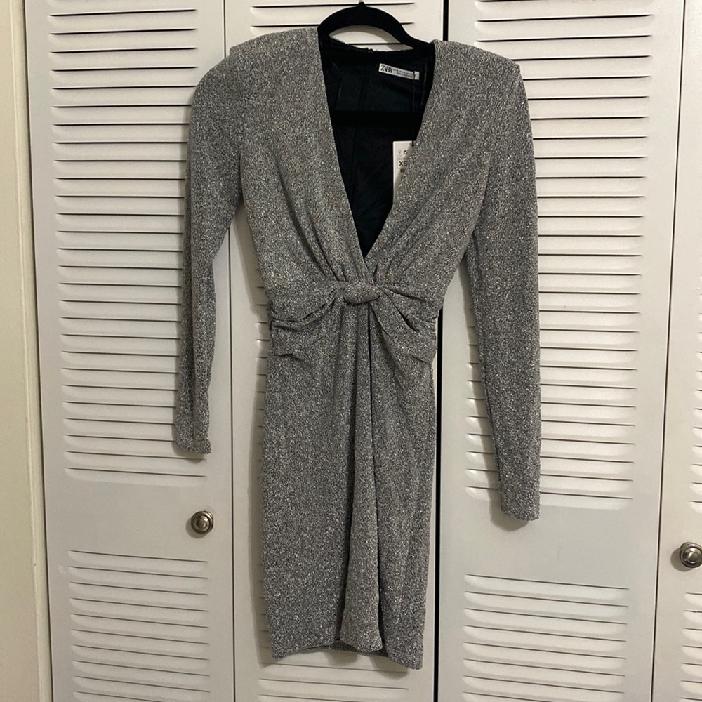 Beautiful silver mini dress